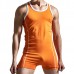 Mens Contrast Color Home Fashion Vest Sexy Casual Cotton Jumpsuits Sleepwear