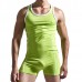 Mens Contrast Color Home Fashion Vest Sexy Casual Cotton Jumpsuits Sleepwear