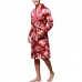 INCERUN Mens Satin Silk Pajamas Kimono Bathrobe Robe Dressing Gown Sleepwear Loungewear