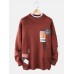 Mens Letter Label Print Round Neck Drop Shoulder Pullover Knitted Sweaters