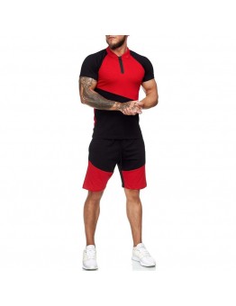 Casual Sports Short Sleeve Set Quick Drying Breathable Fitness Running Sports T  Shirts Sports Shorts Loose Short Men Sport Wear