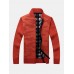 Mens Baseball Collar Knitted Warm Sweater Cardigans With Pocket