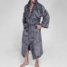 Mens Pure Color Thick Velvet Fleece Sleepwear Comfy Soft Hooded Pajamas Robe