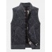 Mens Knitted Zip Up Slant Pocket Casual Sleevless Vests