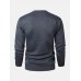 Mens Solid Color Round Neck Pullover Knitted Sweaters