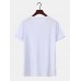 Men Animatic Alien Print Crew Neck Hem Cuff Soft Light Regular Fit T  Shirts