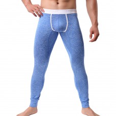 Mens Thermal Tights Elastic U Convex Pouch Sleepwear Fitness Long Johns