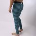 Mens Fall Winter Striped Thermal Pants Long Johns Pajamas