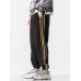 Mens Side Stripe Pocket Drawstring Jogger Pants