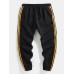 Mens Side Stripe Pocket Drawstring Jogger Pants