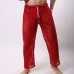 Sexy Hollow Mesh Breathable Perspective Home Sleepwear Pajamas Pants for Men