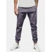 Mens Solid Color Casual Drawstring Pants With Pocket