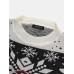 Mens Snowflake Christmas Style Graphics Long Sleeve Knitted Sweaters