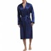 Mens Comfortable Mid Long Bathrobe Lightweight Sleepwear Loungewear